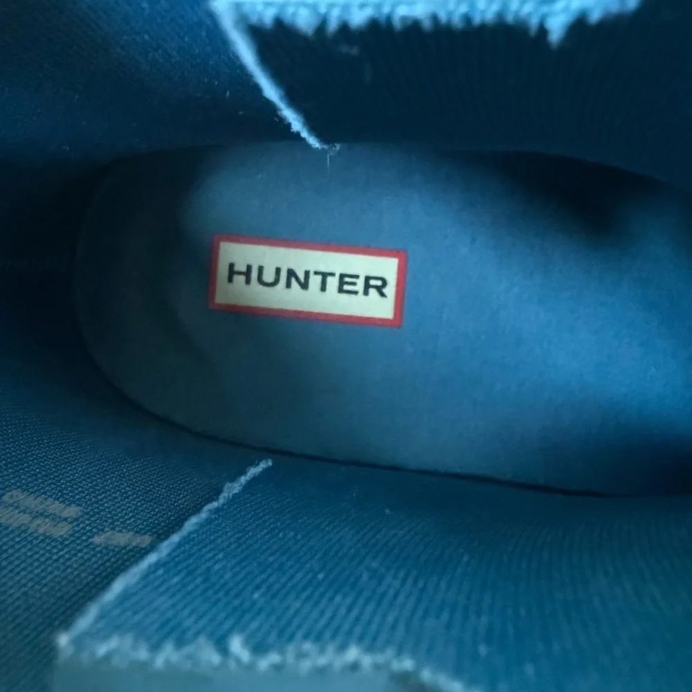 HUNTER Original Chelsea Boots Gloss Blue Rain‎ Waterproof Wellies Rainboots 9